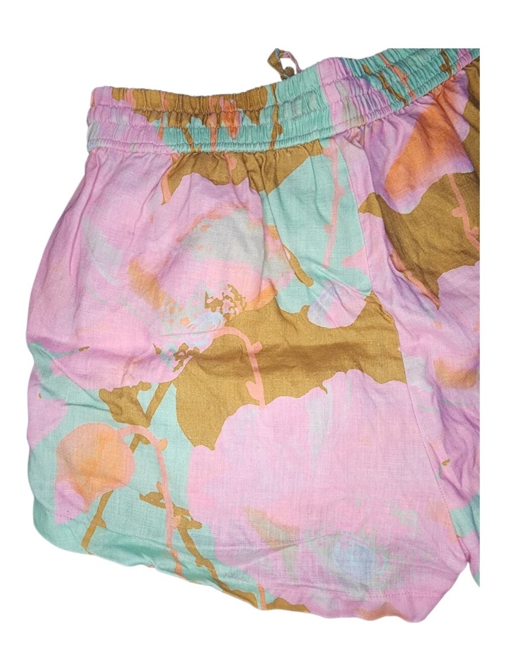Lanhtropy Aquarela Elastic Waist Linen Shorts, Womens Large - Picture 11 of 13